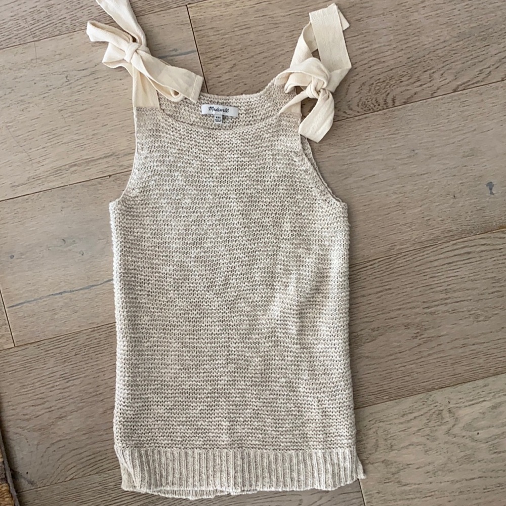 Madewell tie sleeveless sweater